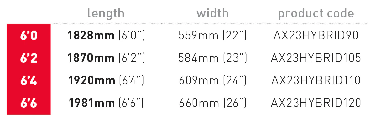 Axis Hybrid Downwind Foil board  6'0 x 22 - 90L - Image 3
