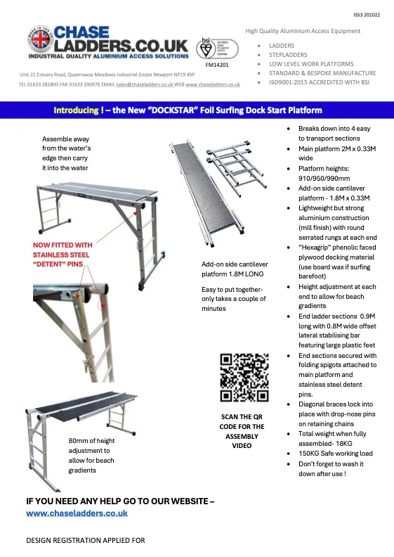 DOCKSTAR Foil Pump - Dock Start Platform Ladder - Image 9