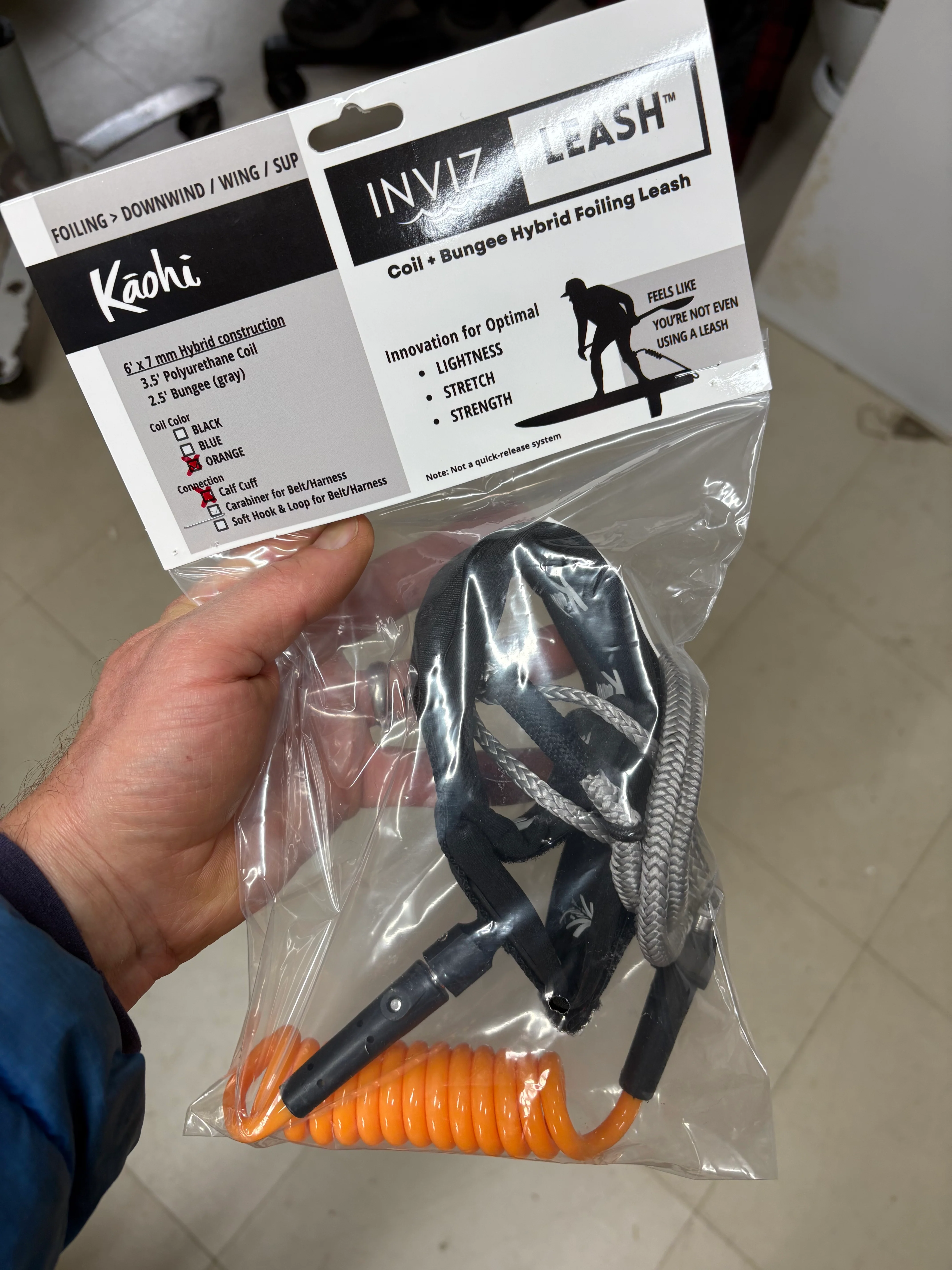 INVIZ Calf Leash - Hybrid designed for Downwind Foiling - Image 3